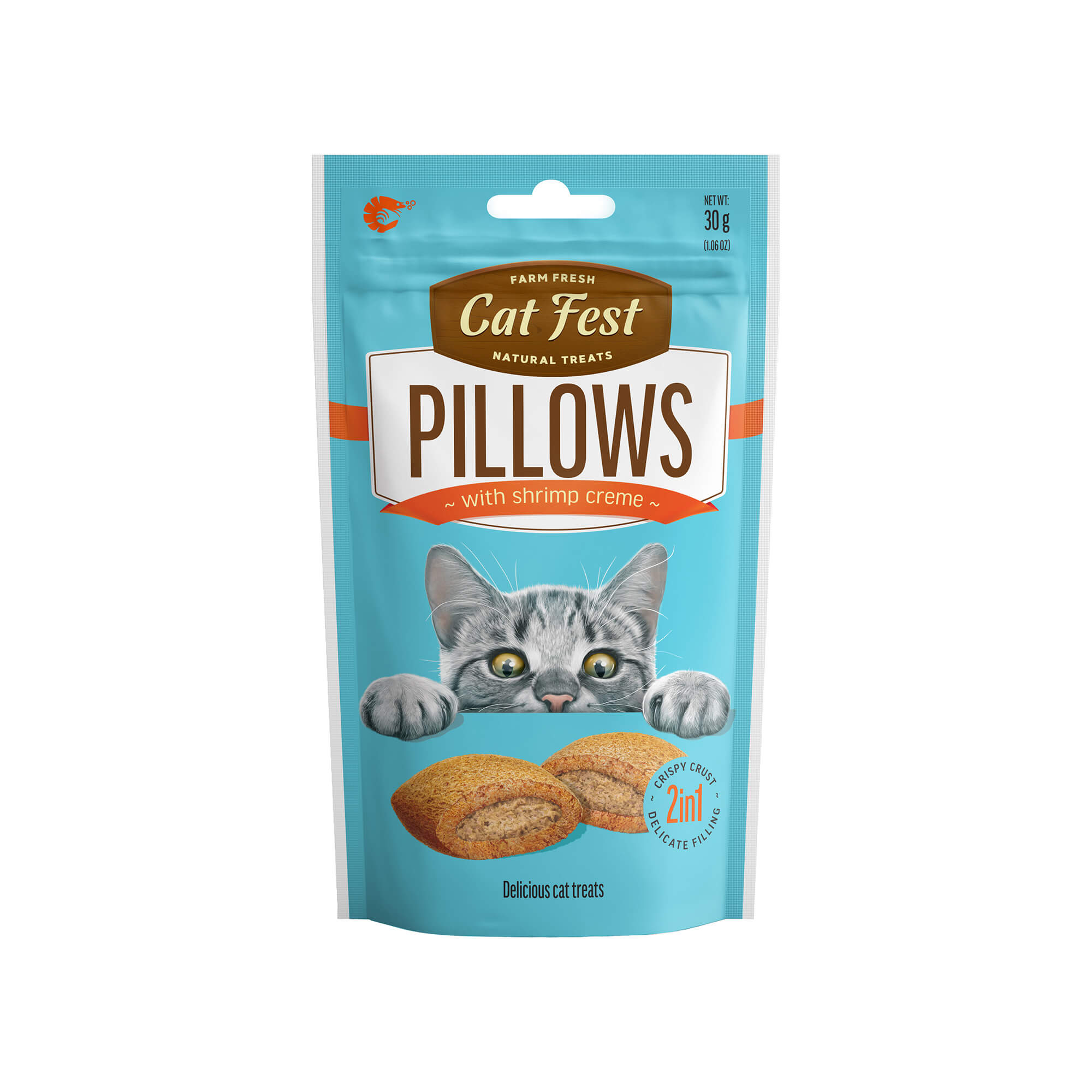 CAT FEST POSLASTICE JASTUČIĆI ŠKAMPI 30g