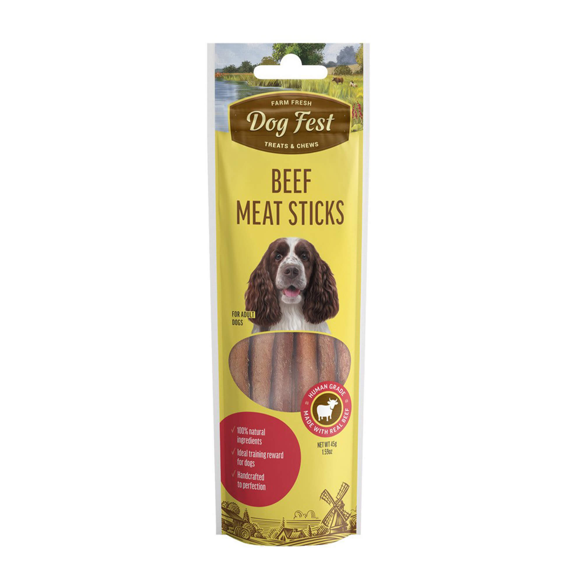 DOG FEST POSLASTICE MESNI ŠTAPIĆI GOVEDINA 45g