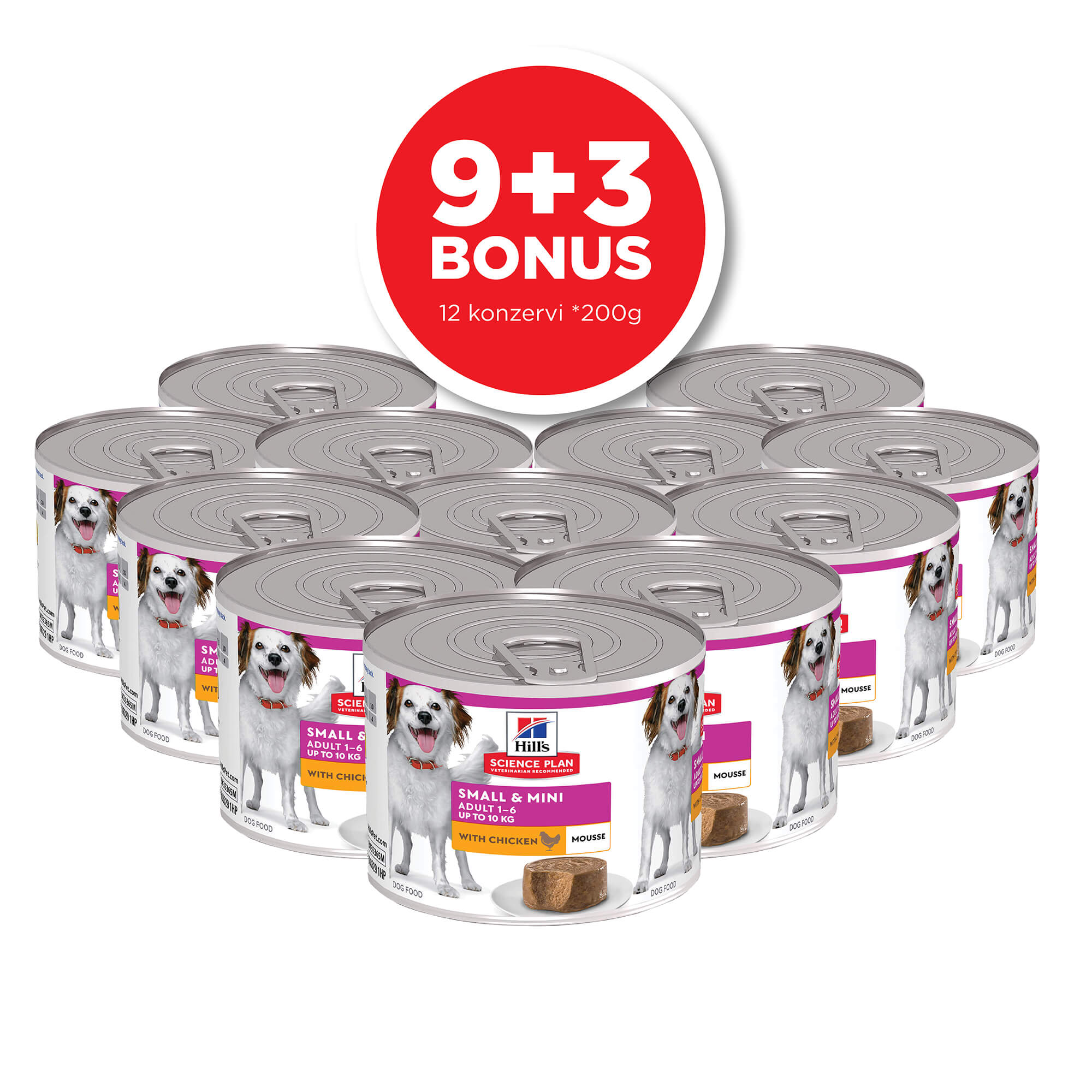 HSPD ADULT MOUSSE PILETINA KONZERVA 200g PAK 12 kom 9+3 kom BONUS