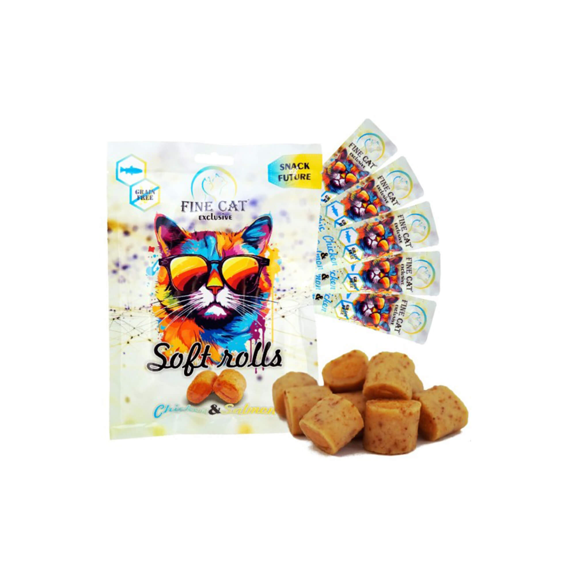 RDC FINE CAT EXCLUSIVE POSLASTICA SOFT ROLLS PILETINA I LOSOS 5x10gr