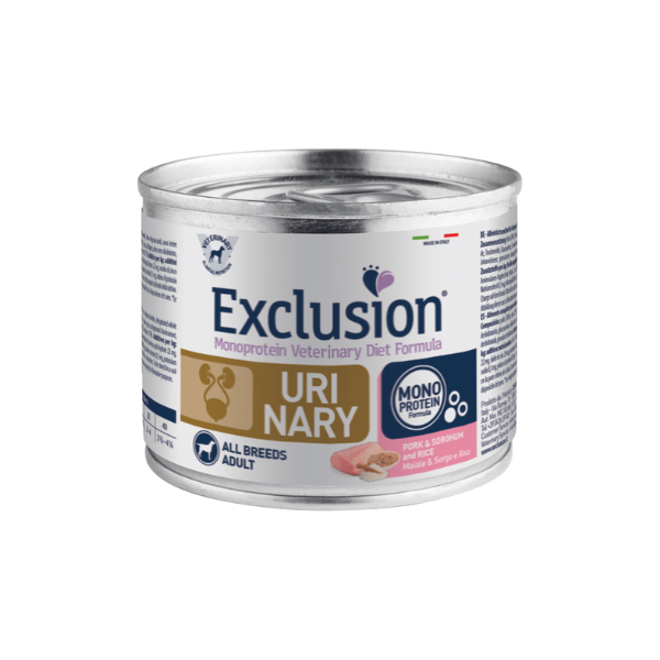 Exclusion URINARY,Adult konzerva,svinjetina,sirak i riža 200g