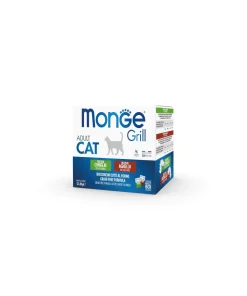 MONGE GRILL Multi Box Cat rabbit/lamb 12x85g