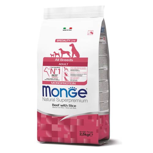 Monge MONO hrana s govedinom i rižom ADULT all breeds
